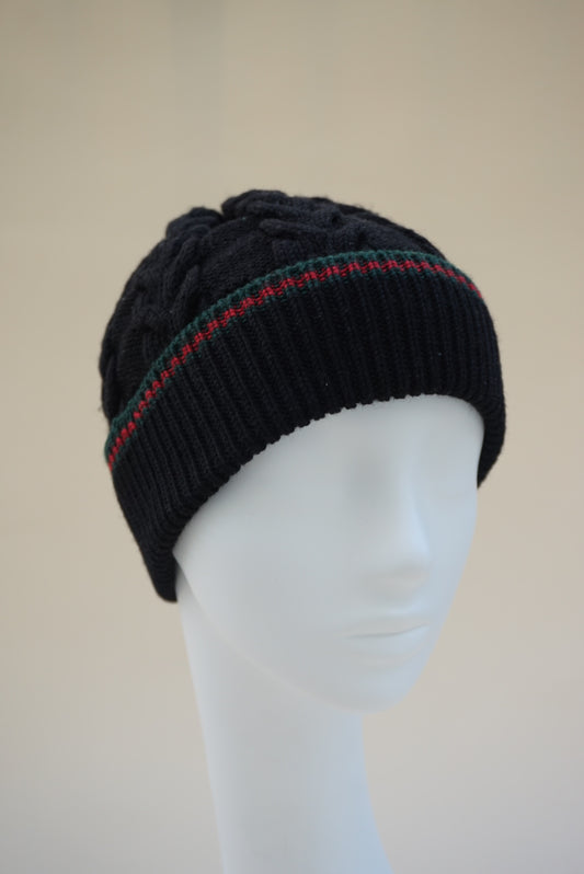 “Gucci” Wool Web Knit Beanie -Size Medium