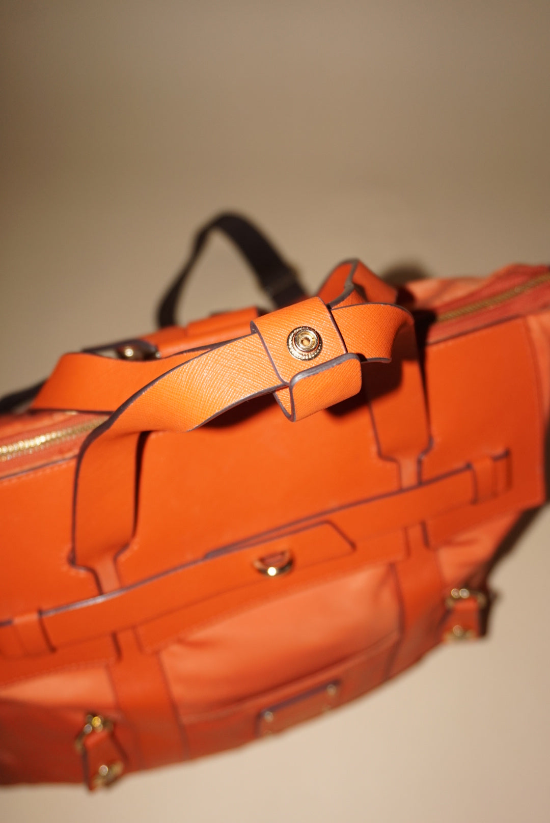 Henri Bendel Nylon Jetsetter Convertible Orange Backpack