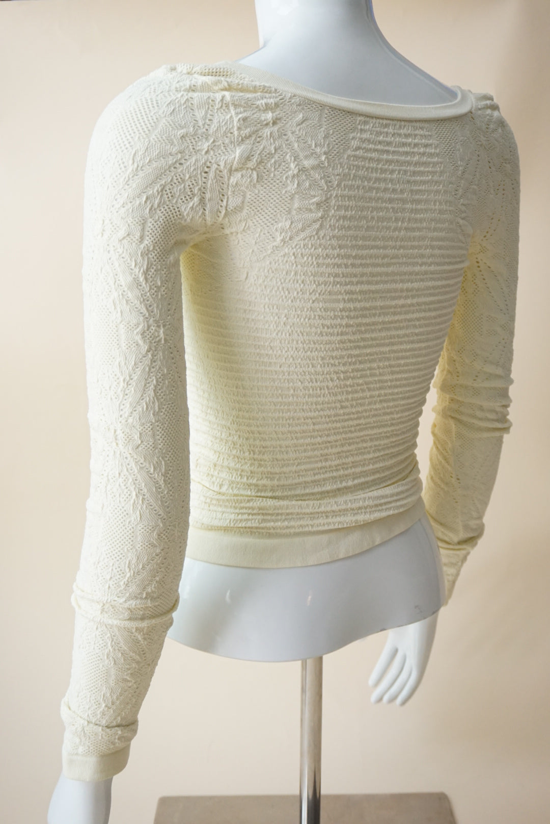 Intimately Free People Mesh Ivory Top- Size M