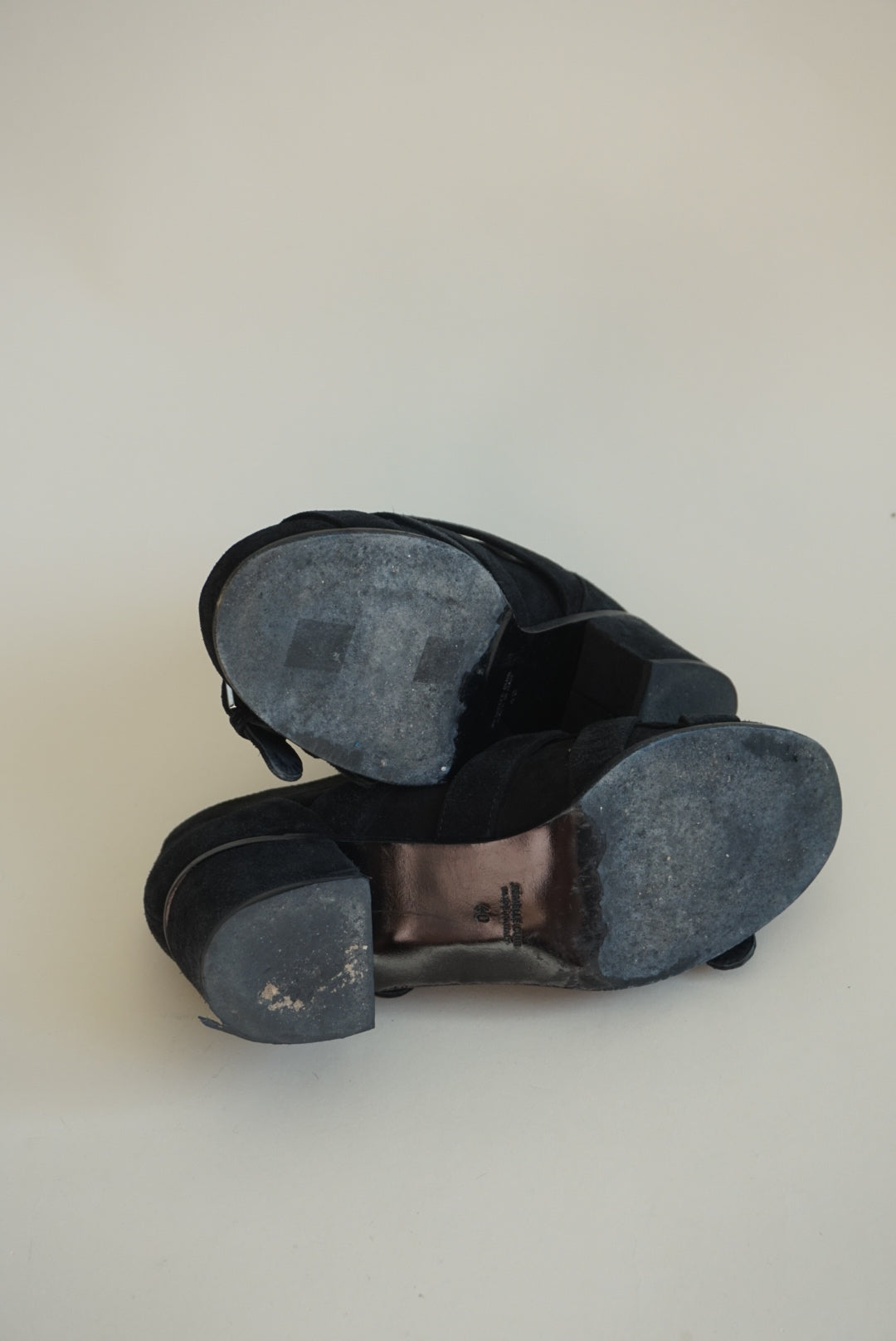 Laurence Dacade Suede Ankle Silver Buckle Round Toe Booties - Size 40
