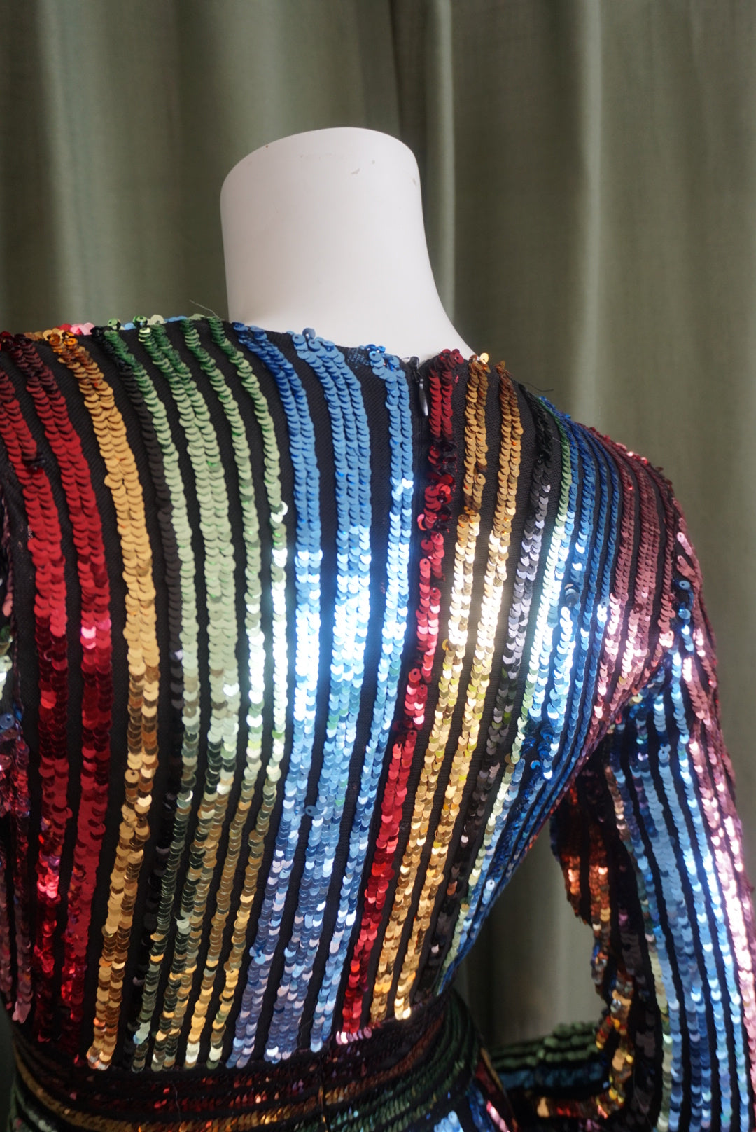 Athina Multicolored Sequin Plunge Jumpsuit - Size Small