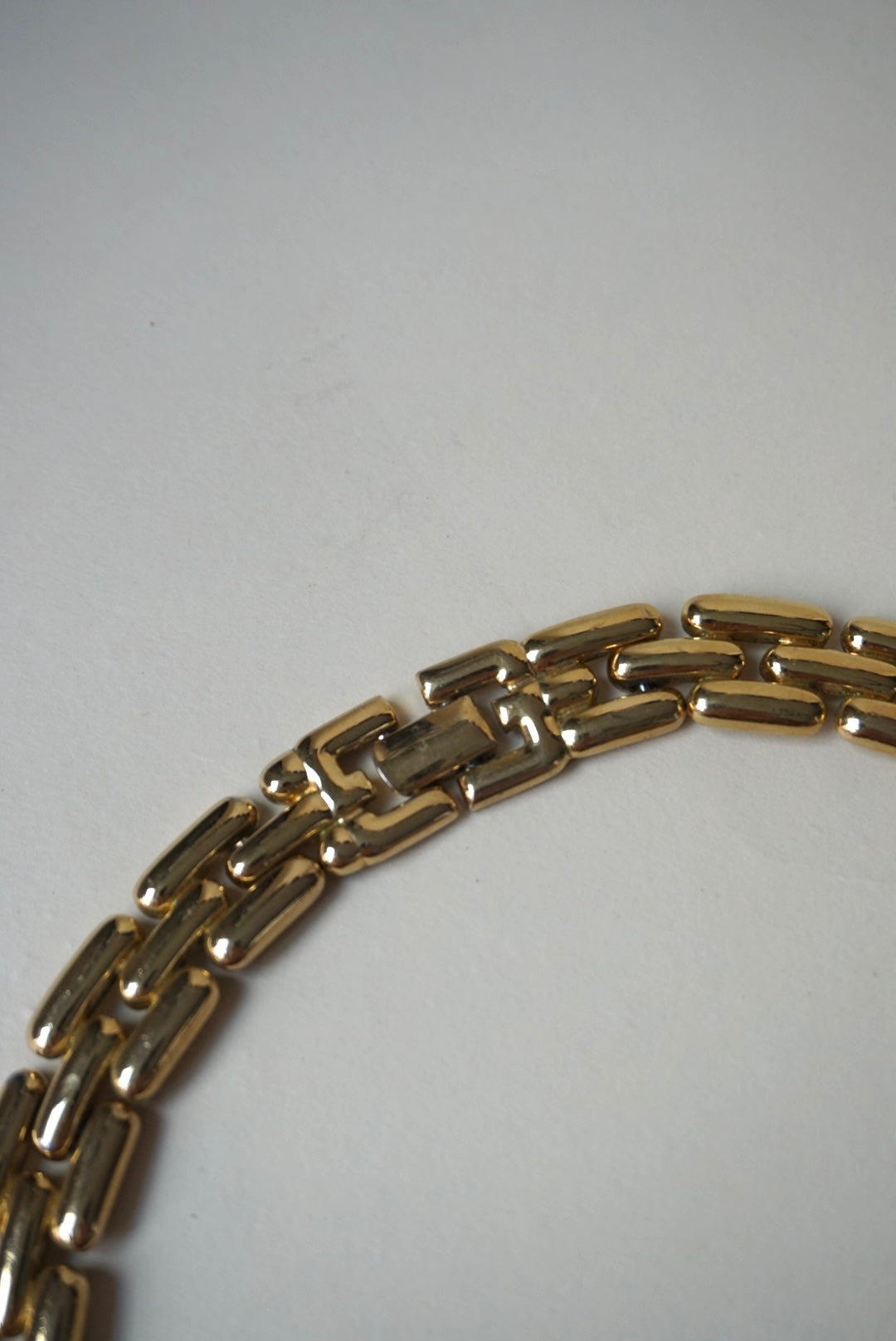 Vintage Gold Plated Link Necklace