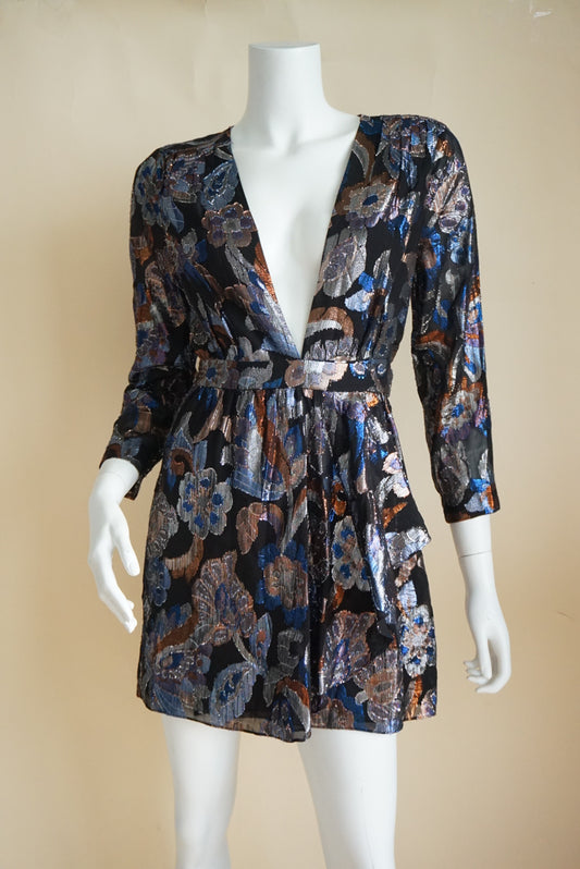 Ramy Brook Metallic Lurex Jacquard Shaina Dress NWT - Size 0
