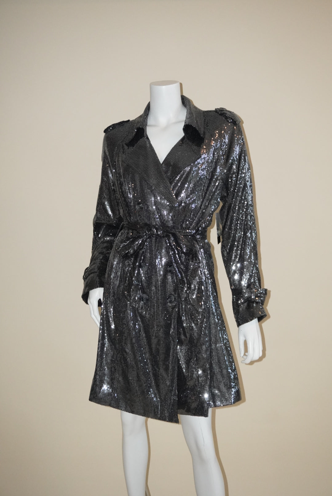 INC Grey Sequin Blazer Belted Dress NWT - Size XL