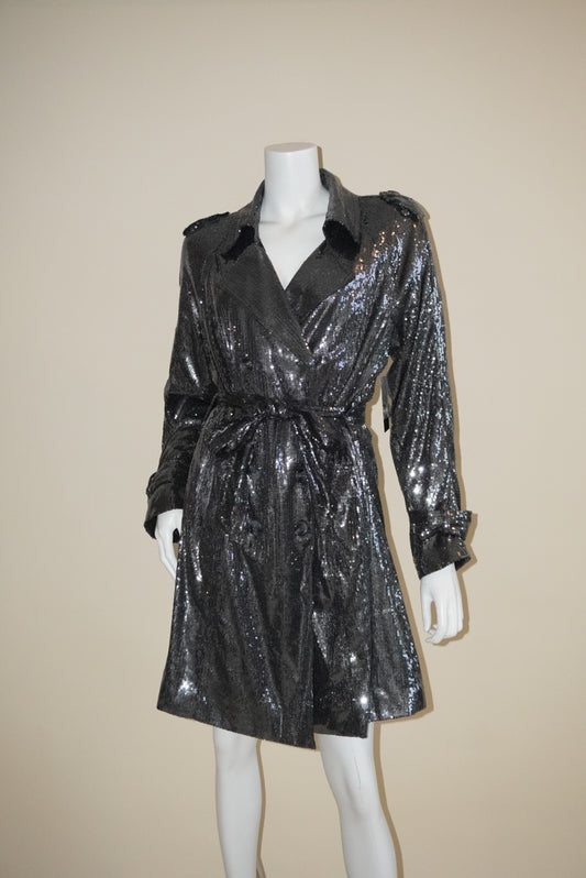 INC Grey Sequin Blazer Belted Dress NWT - Size XL