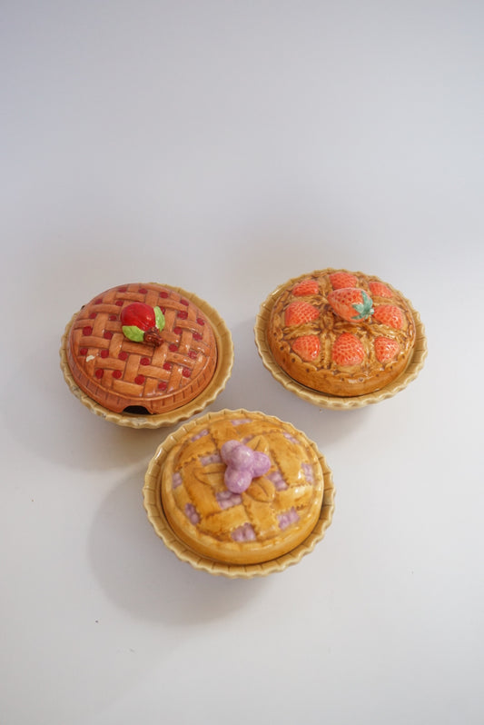 Vintage Atico 3pc Condiment Pie Dish Serving Set