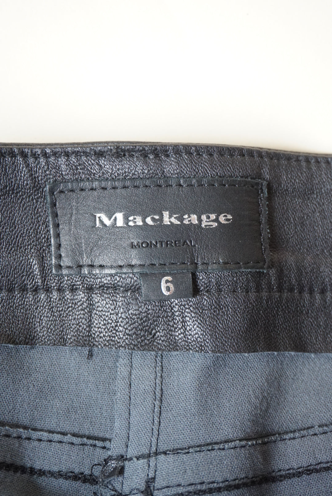 Mackage Black Lambskin Moto Pants - Size 6