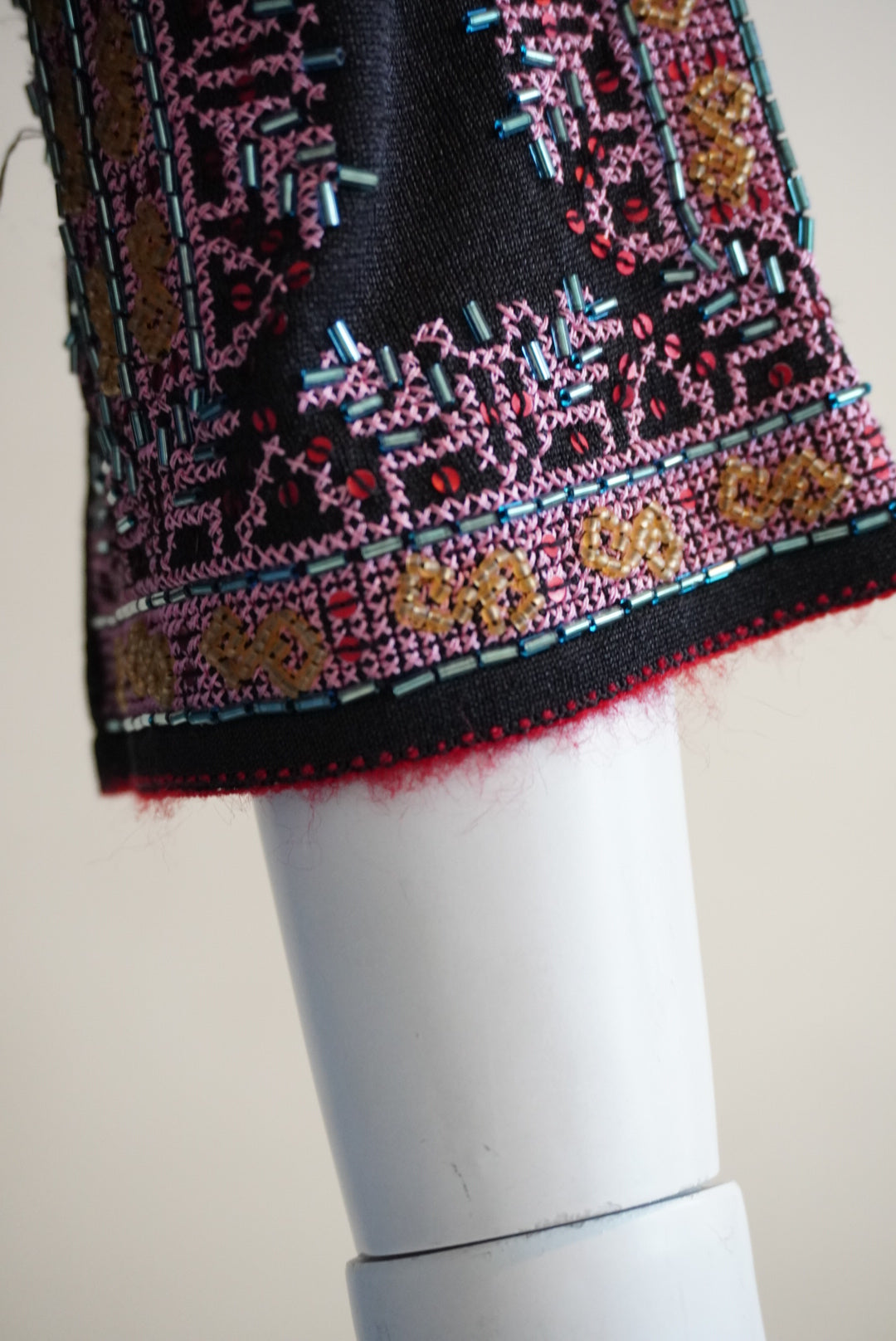 DKNY Vintage Silk Peasant Beaded Blouse - Size Medium