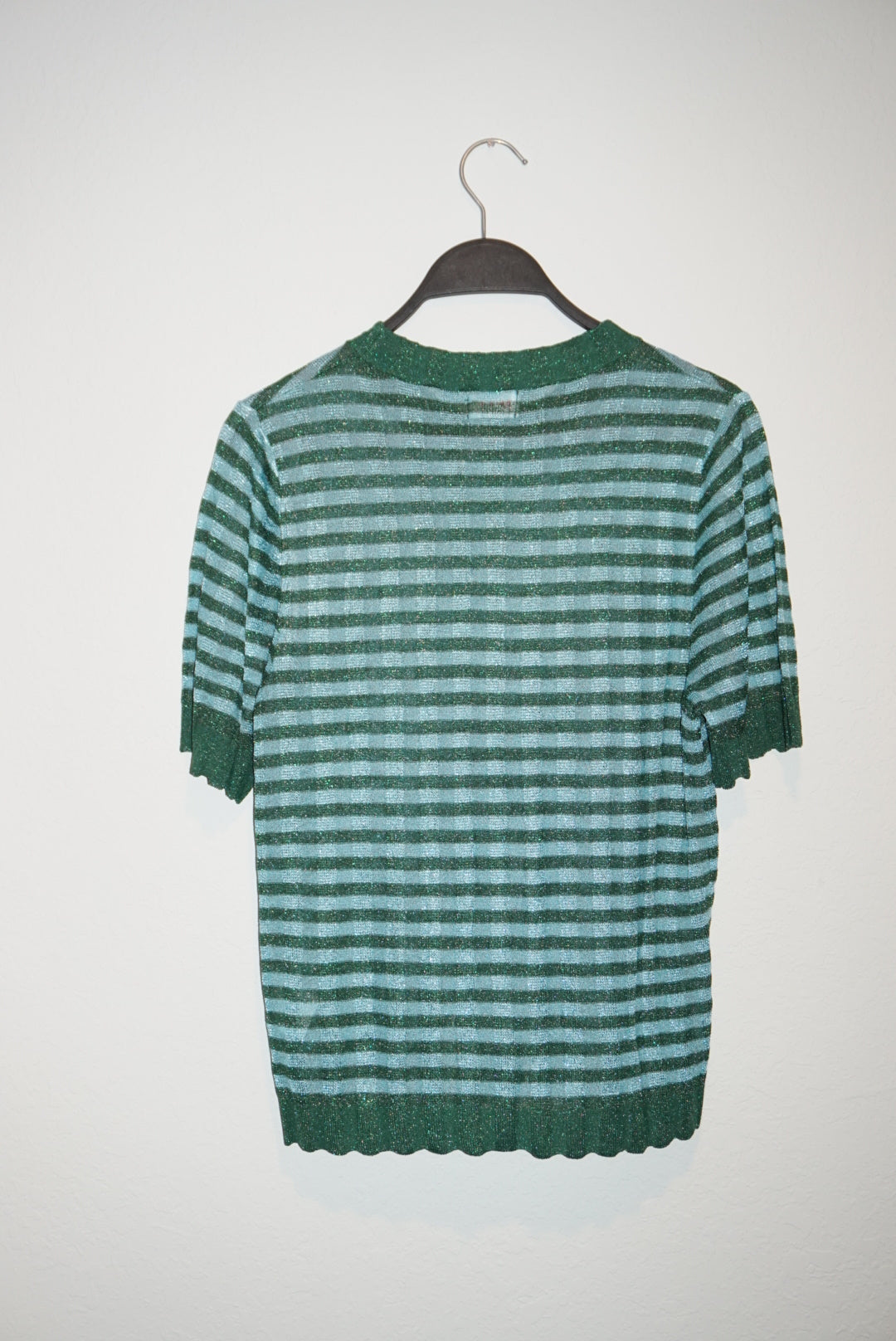 "Gorman" Striped Shimmer "All Aligned" Knit Top NWT - Size Medium