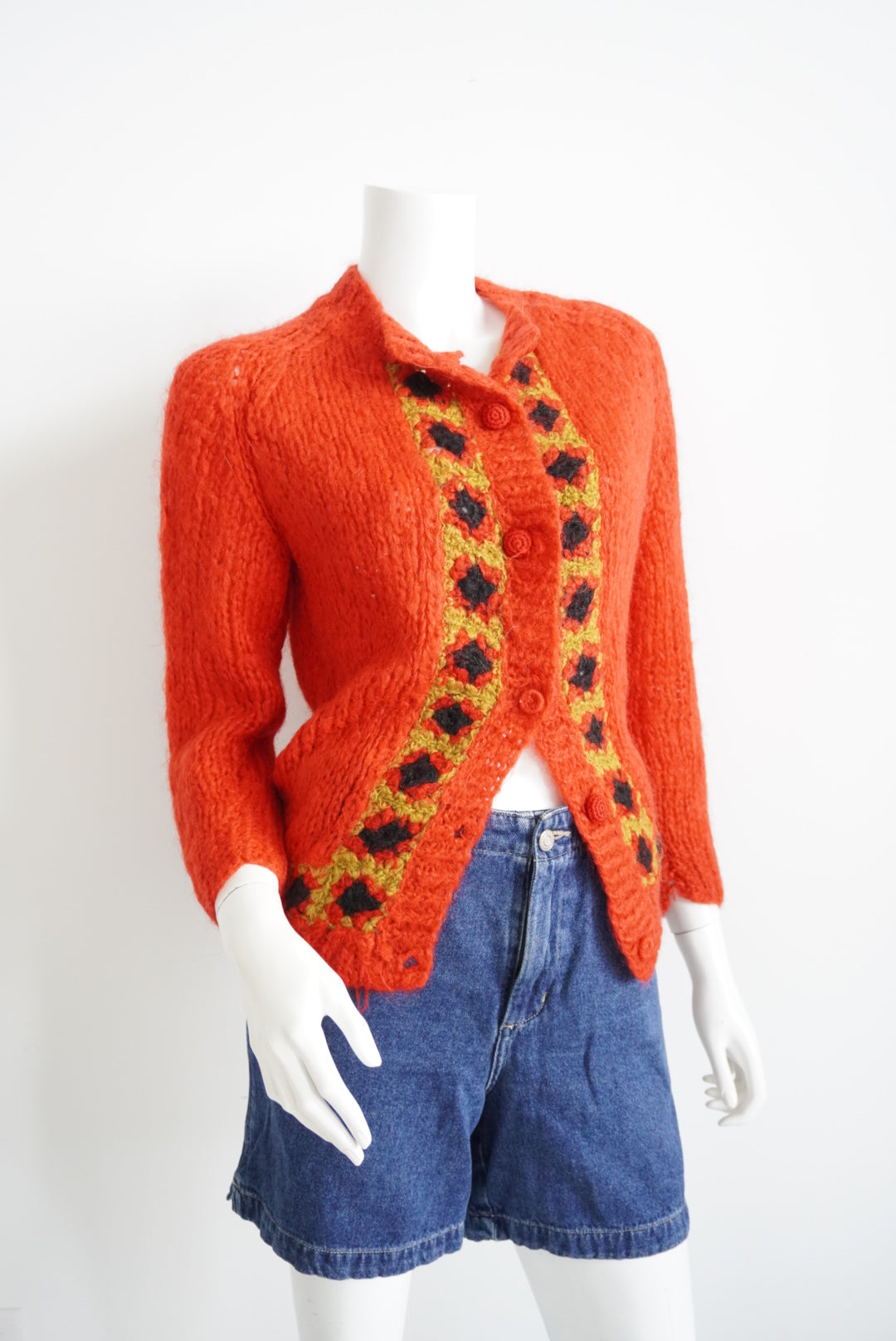 Vintage Red Hohair Sweater Made in Italy