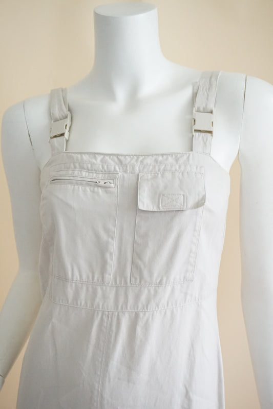 Vintage Express World Brand Khaki Y2K Cargo Maxi Dress - Size 0-2
