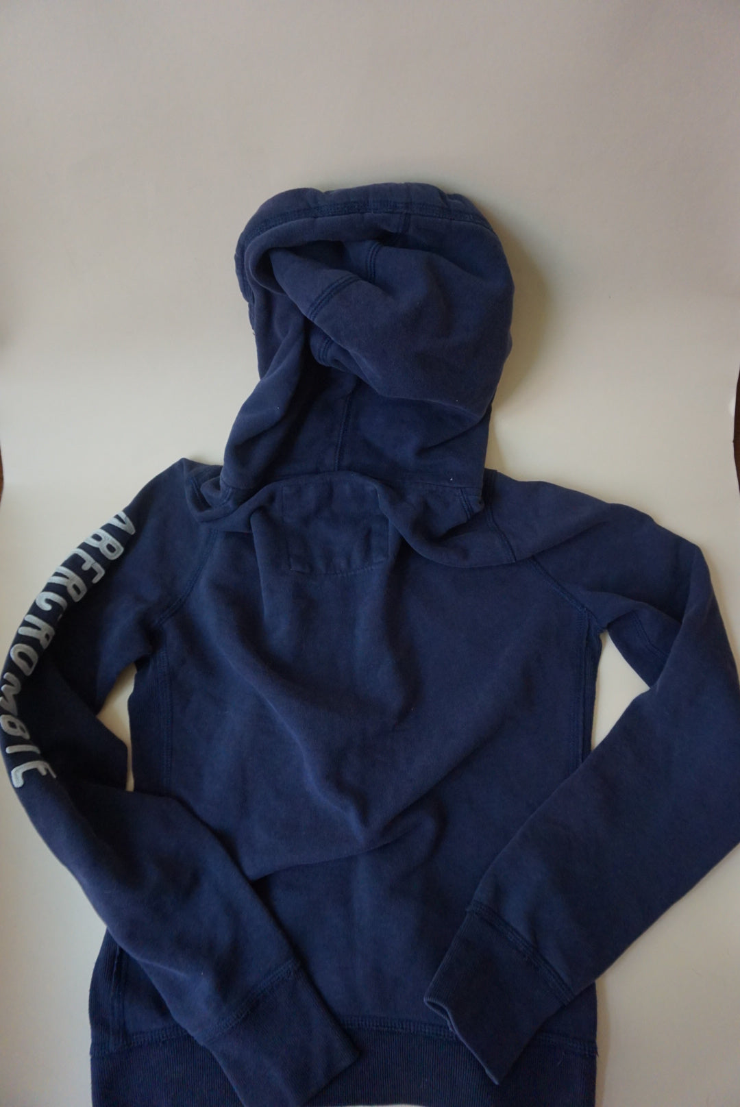 Abercrombie & Fitch NY Navy Blue Y2K Childrens Zip Hoodie - Size Large