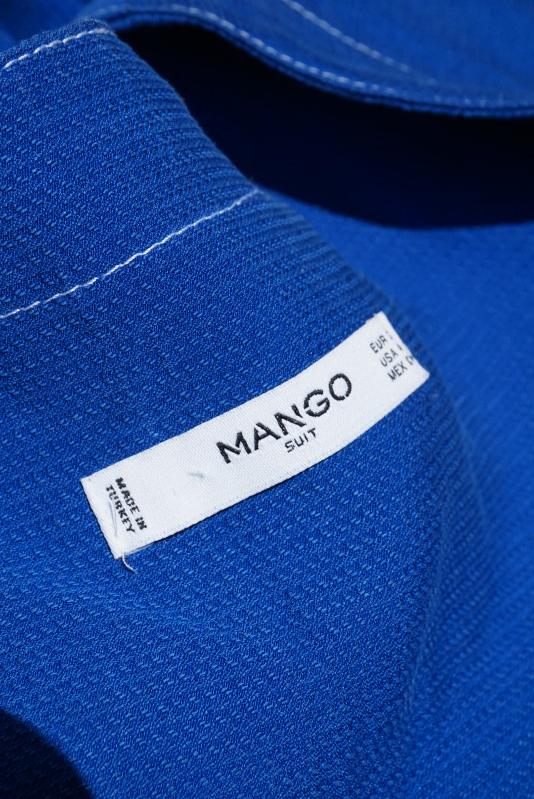 "Mango" Decorative Seam Royal Blue Sleeveless Midi Dress - Size 4