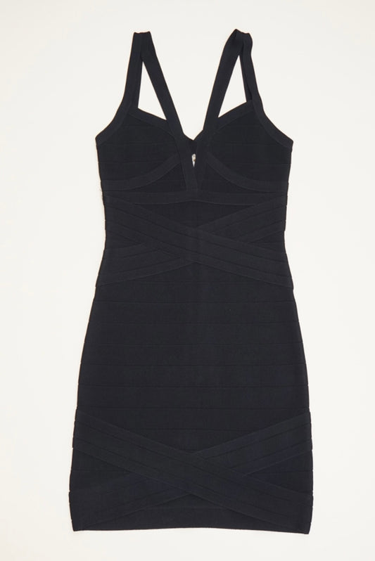 Bebe Vintage Y2K Bandage Black Mini Dress - Size Small