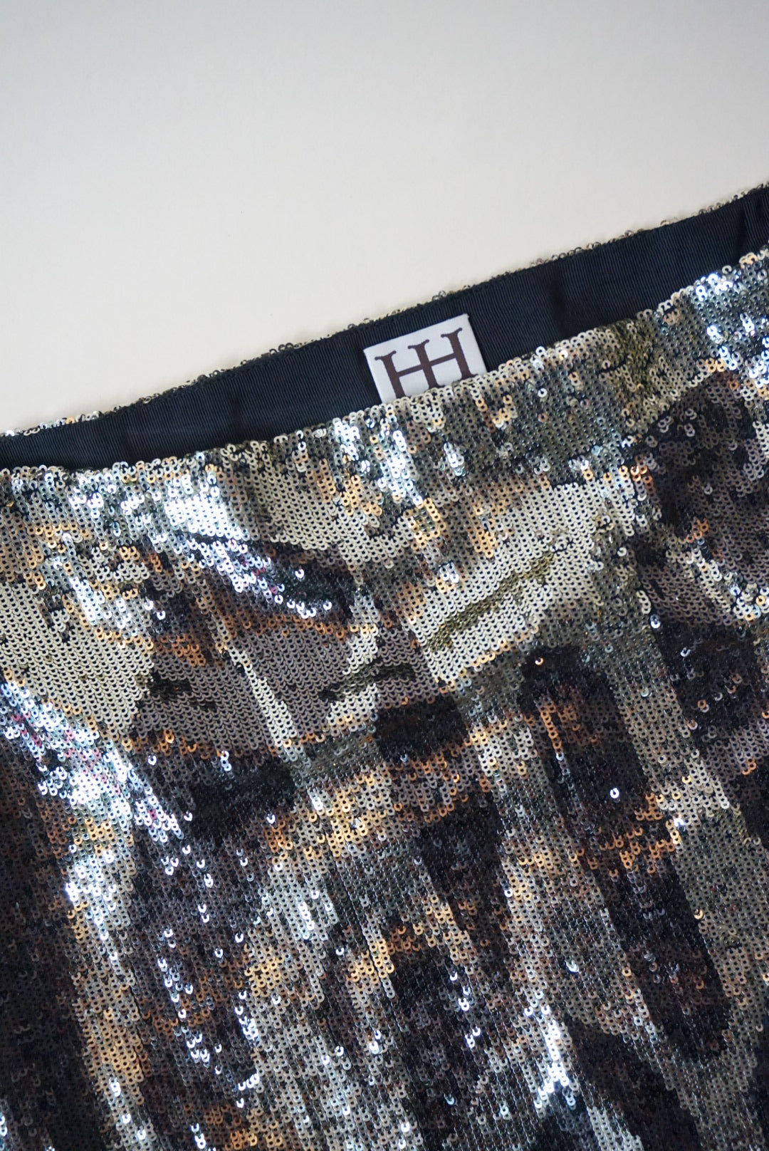 "Haute Hippie" Sequin Animal Print Mini Skirt - Size Small