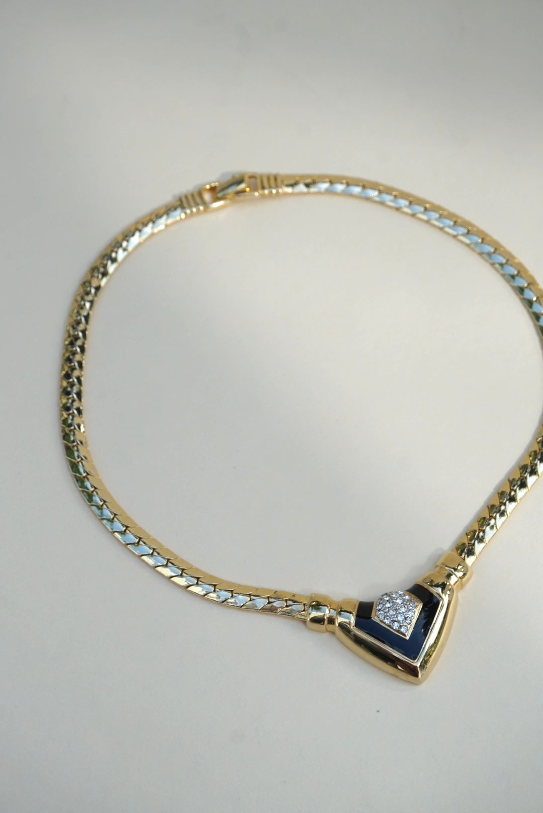 Art Deco Faux Rhinestone Necklace