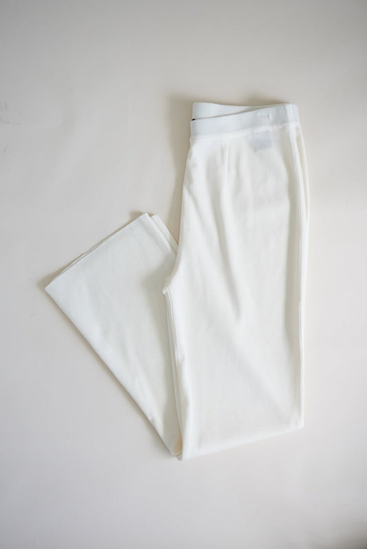 Misook Nancy Mylana Knit Slim-Leg Ivory Wrinkle Resistant Pants- Size Large