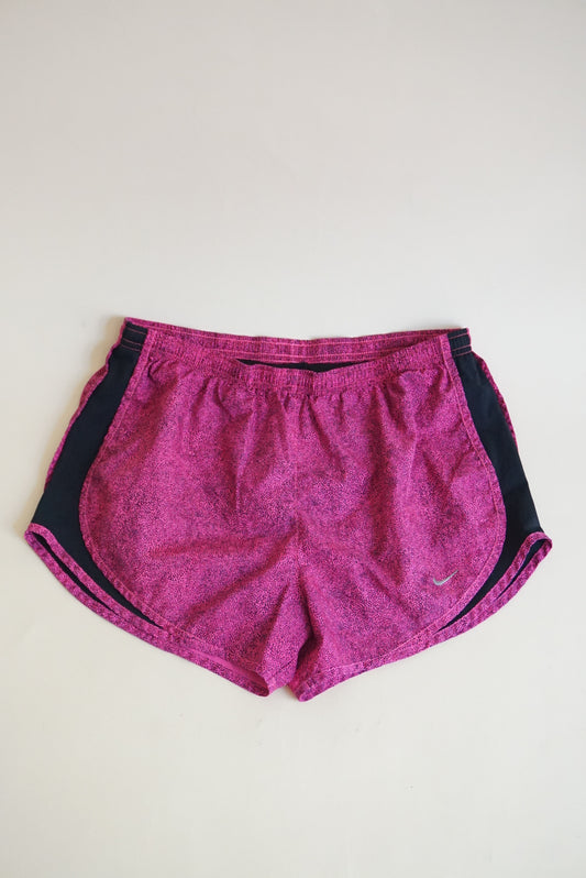 Nike Pink and Black Nylon Shorts - Size Medium