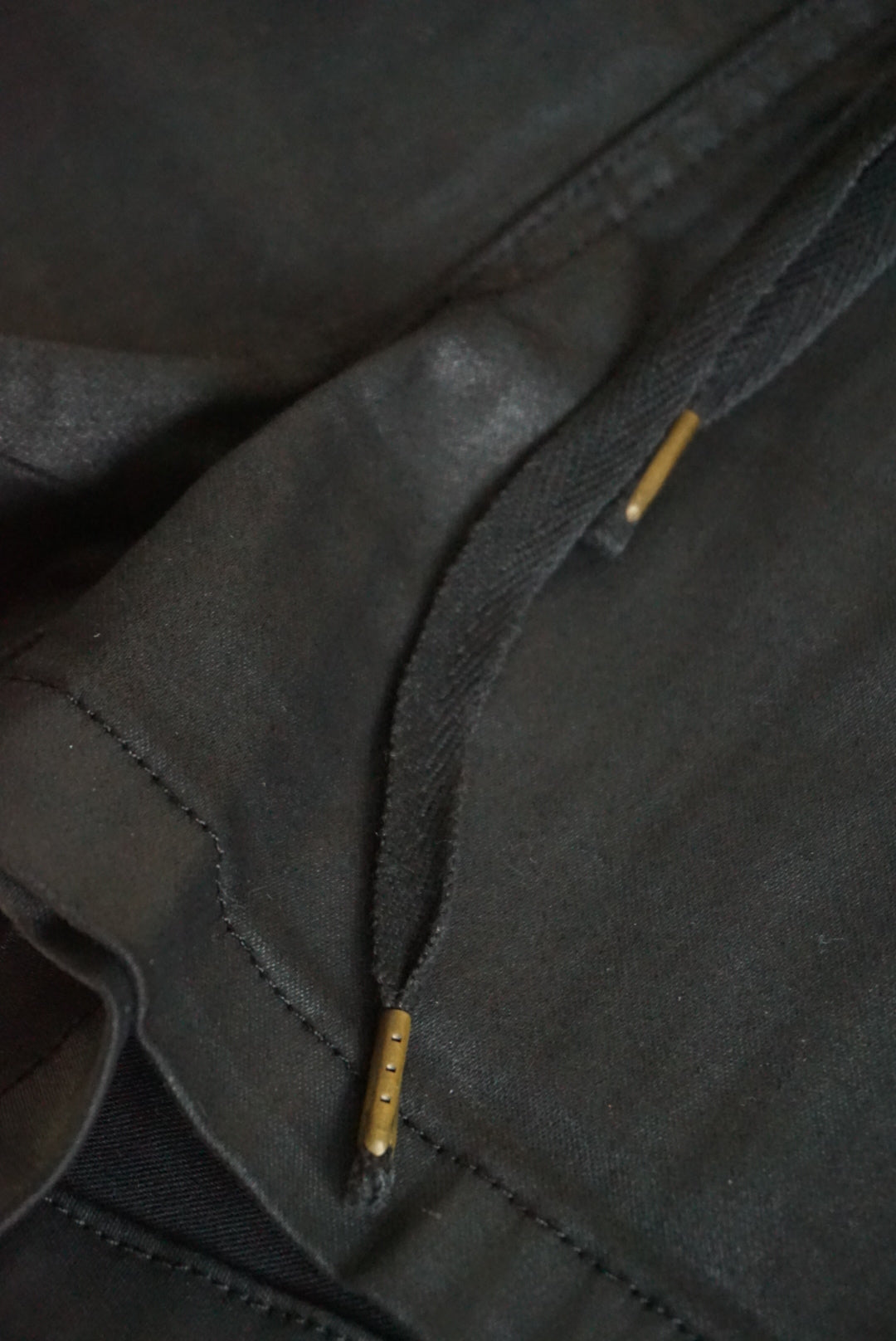 Current Elliot Black Waxed Drawstring Lounge Jogger Style Shorts - Size 1 / Small