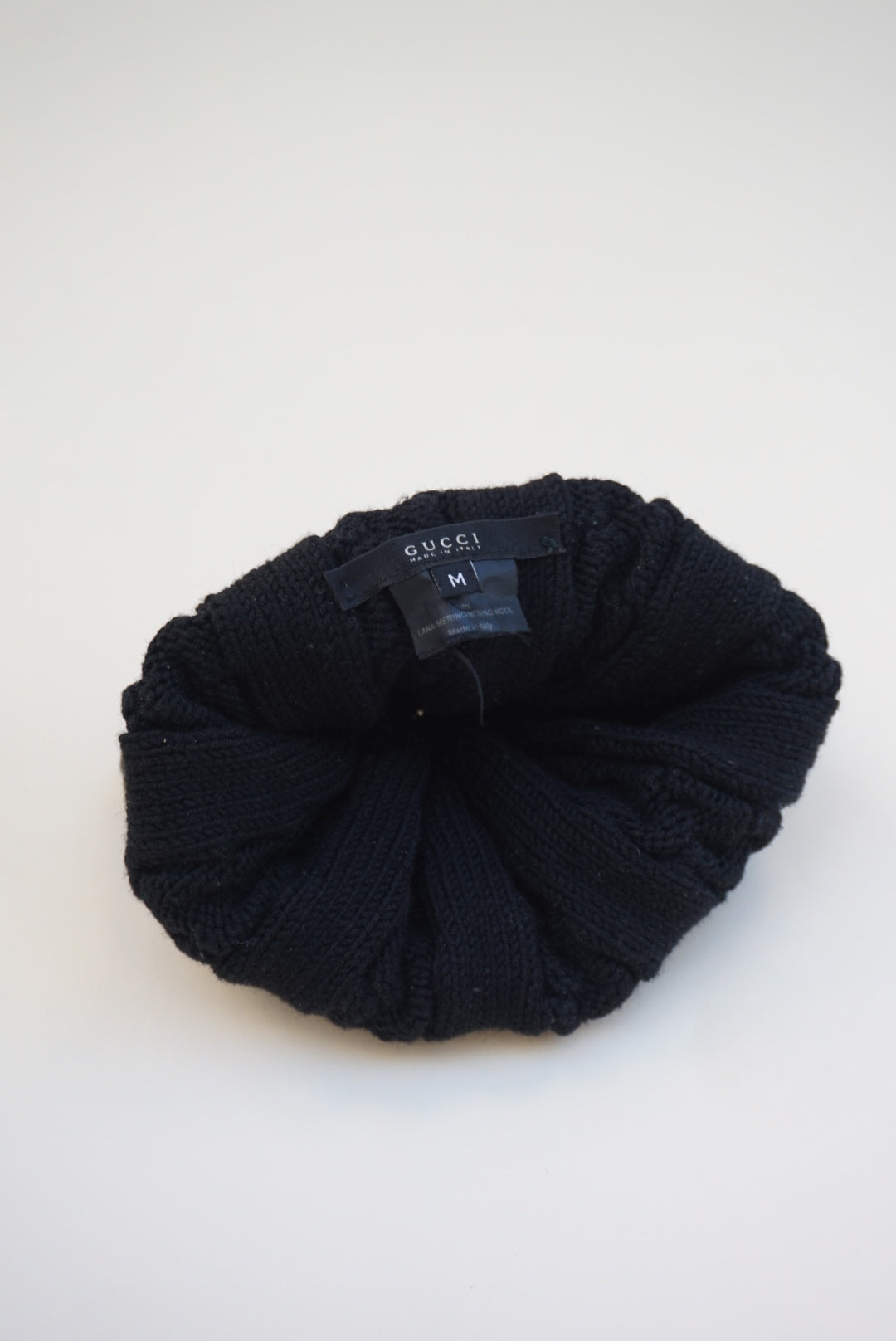 “Gucci” Wool Web Knit Beanie -Size Medium