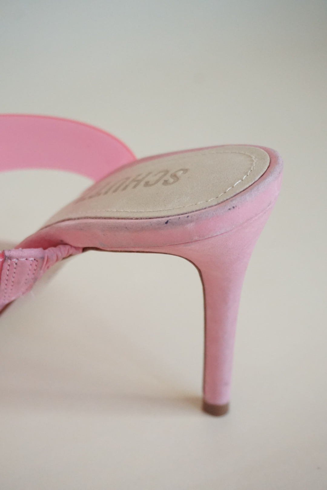 Schutz Pink PVC Ariella Stiletto Sandal Heel - Size 6.5