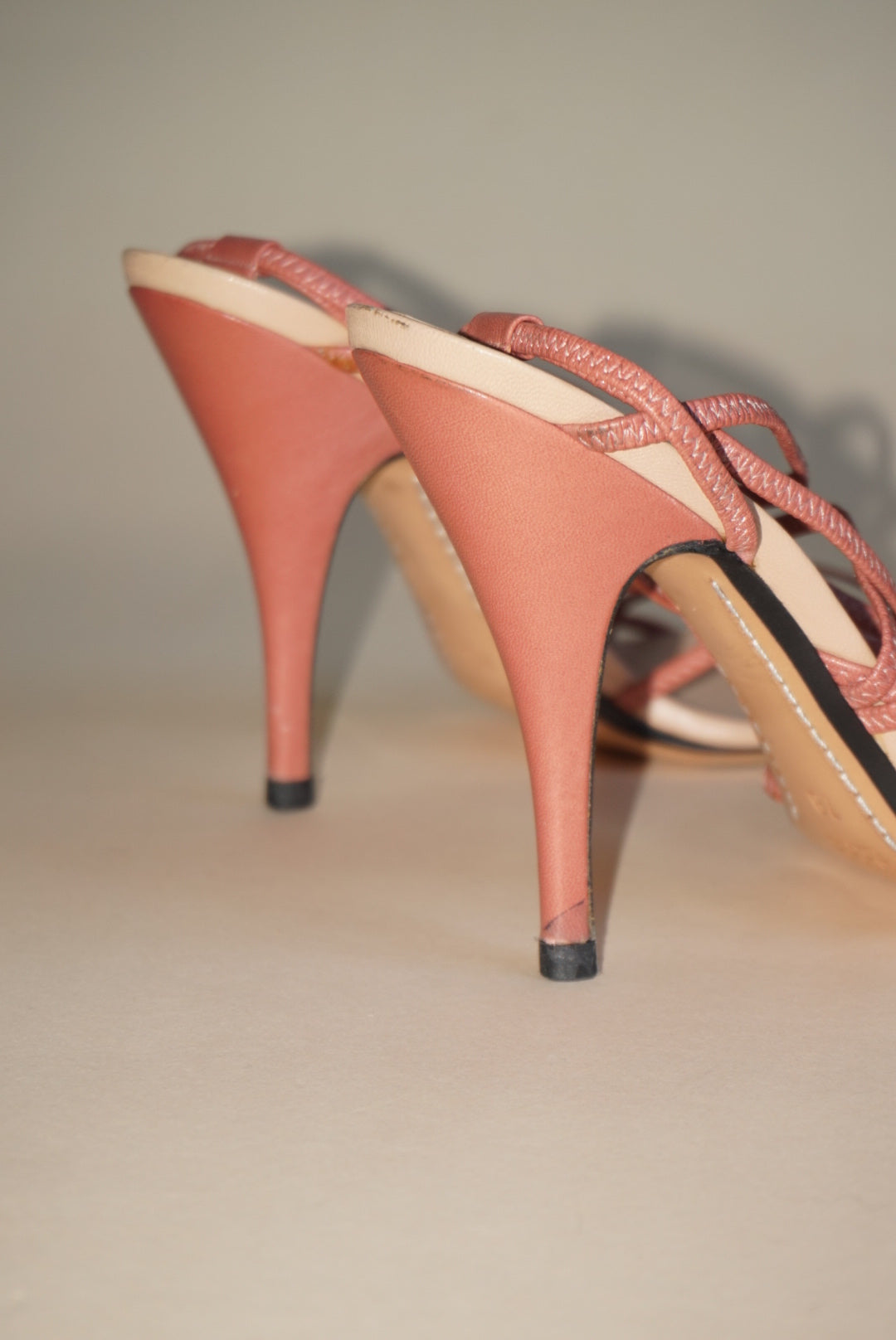 “Gucci” Pink Pointed Toe Strappy Sandal Heels - Size 7/7B