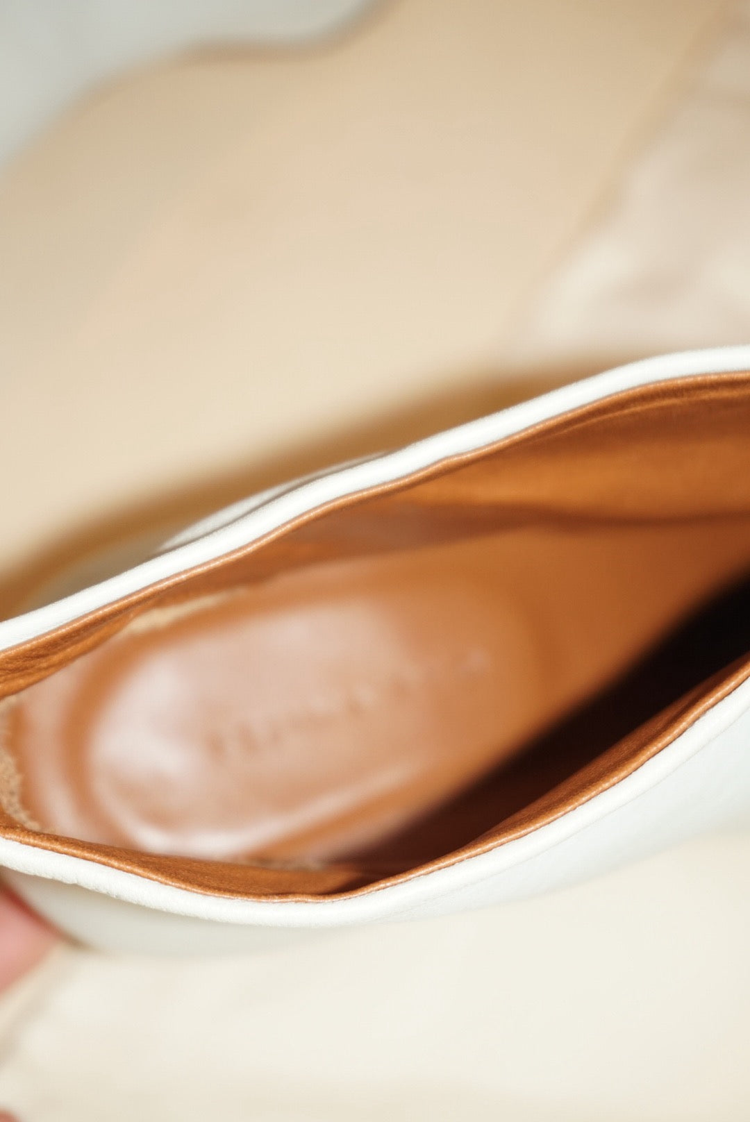 “Rejina Pyo” Pointed Bone Ankle Leather Kitten Heel Booties - Size 37