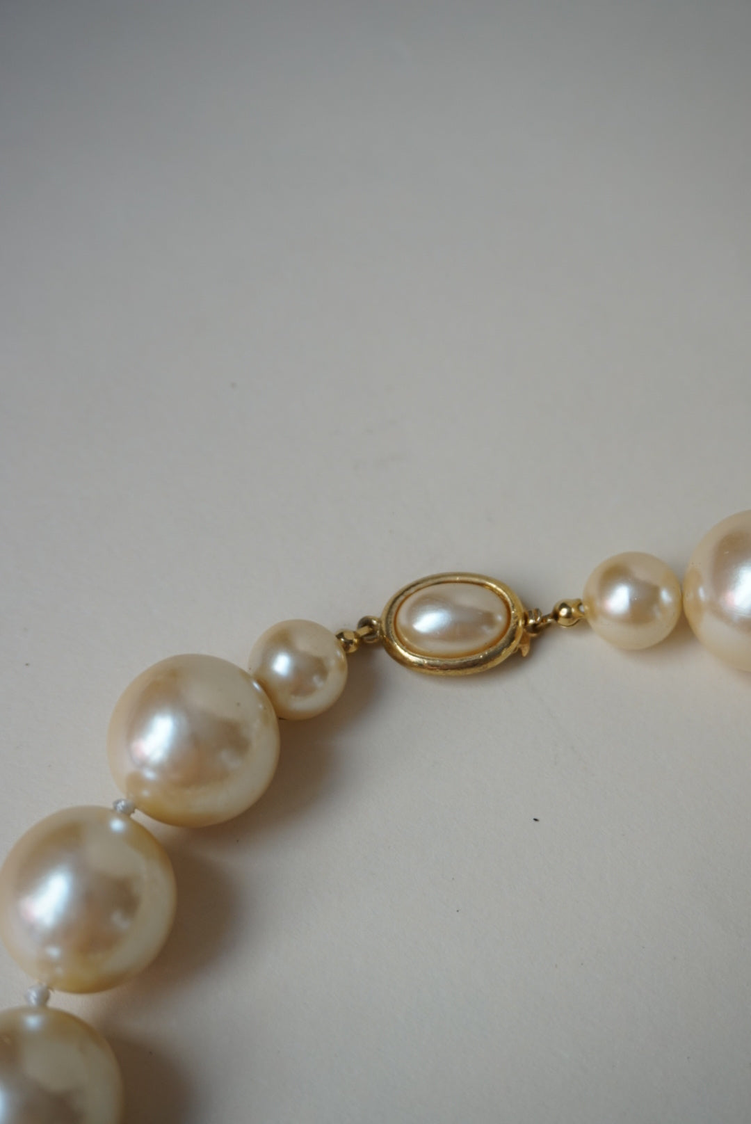 Vintage Faux Pearl Costume Necklace