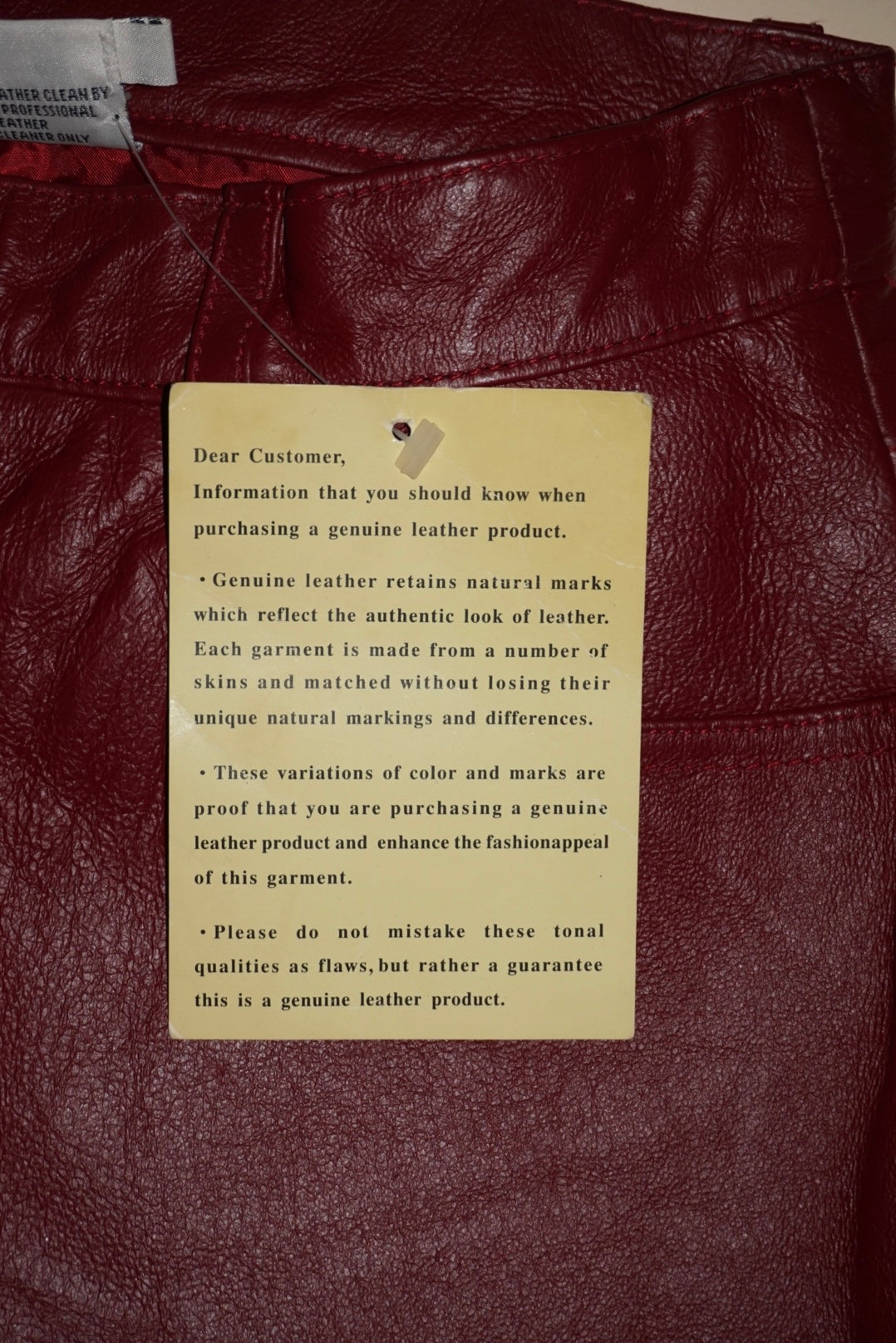 "Newport News Easy Style" Vintage Red Leather Pants NWT - Size 8P