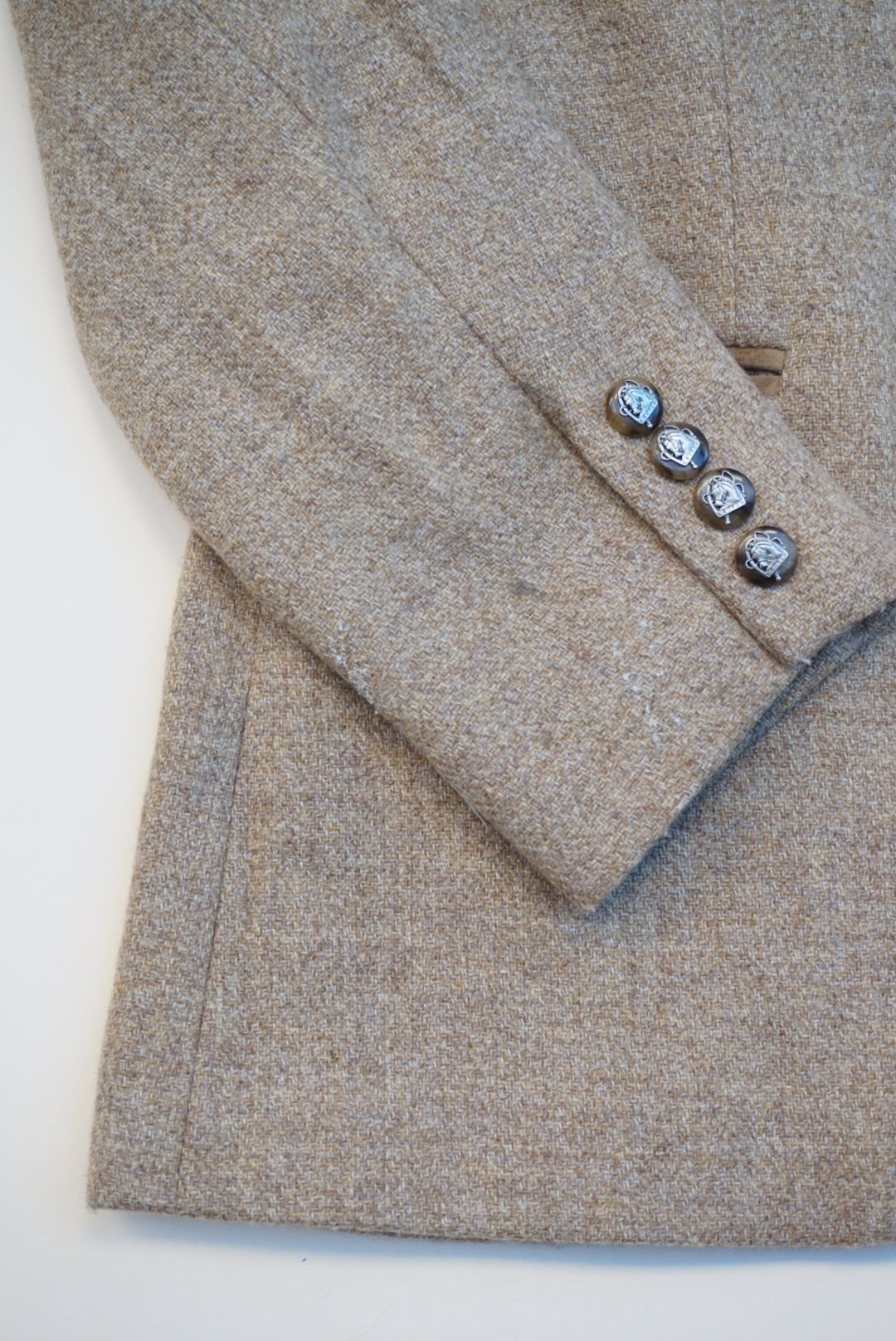 "Lauren Ralph Lauren" VTG Wool Tweed Equestrian Horse 3 Buttons Blazer - Size 4