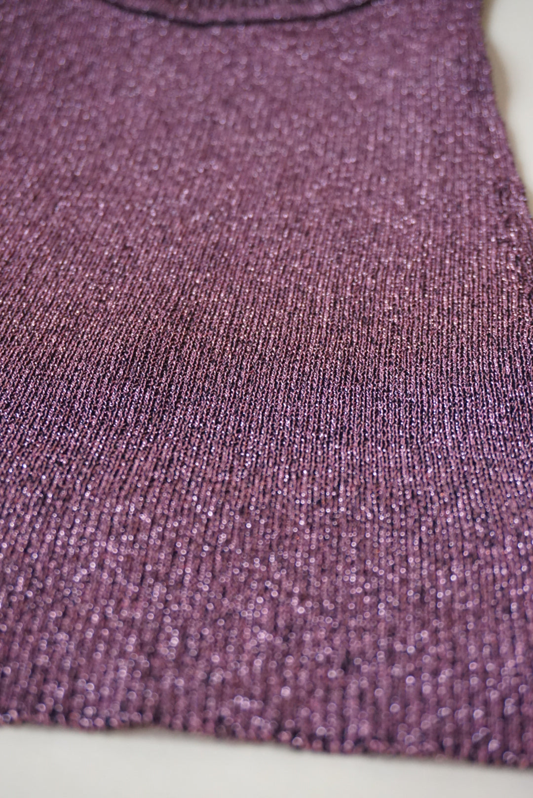 Zara Glitter Open Back Ribbed Knit Halter Top - Size Small