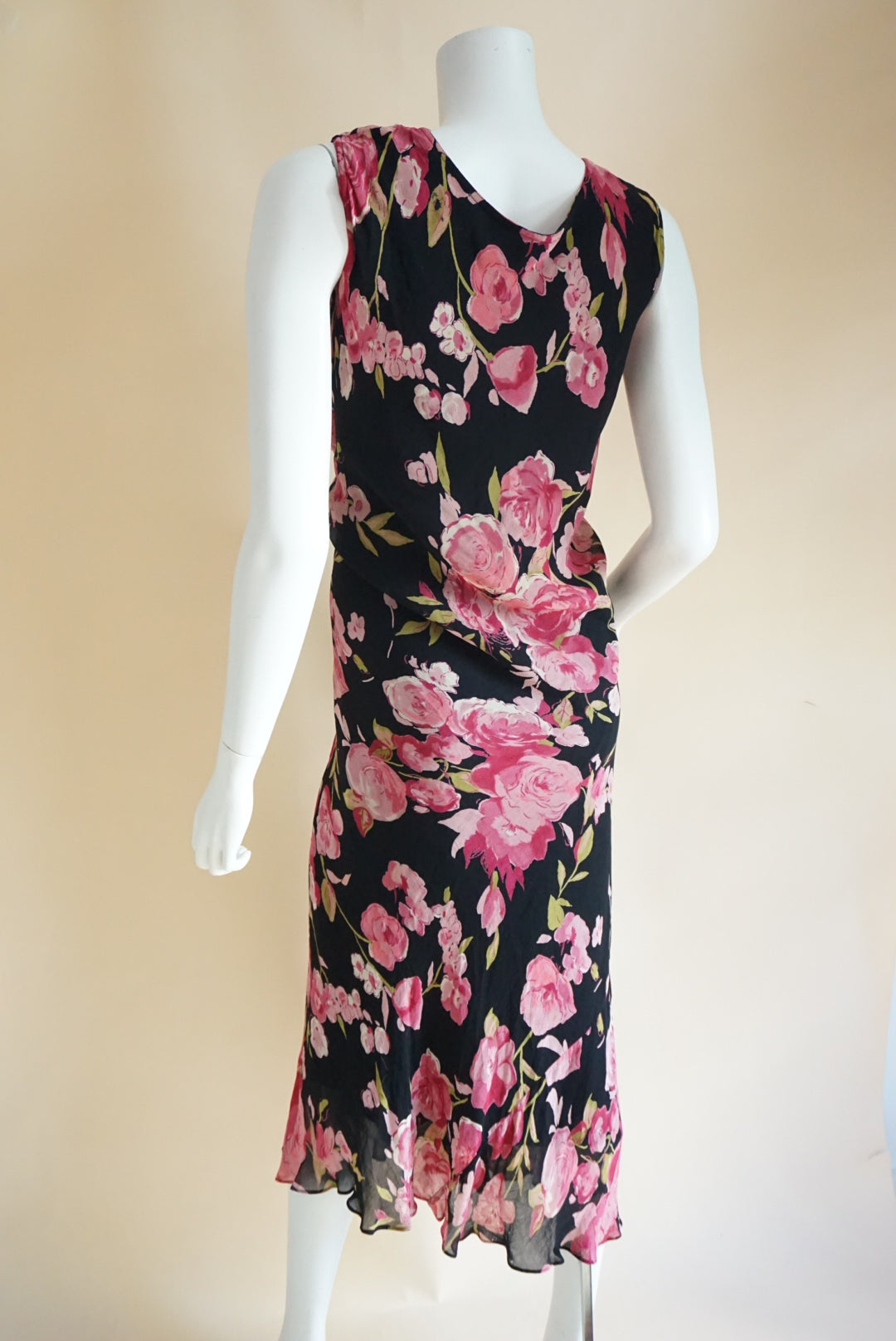 Dressbarn Floral Vintage Beaded Maxi Dress - Size 14/16