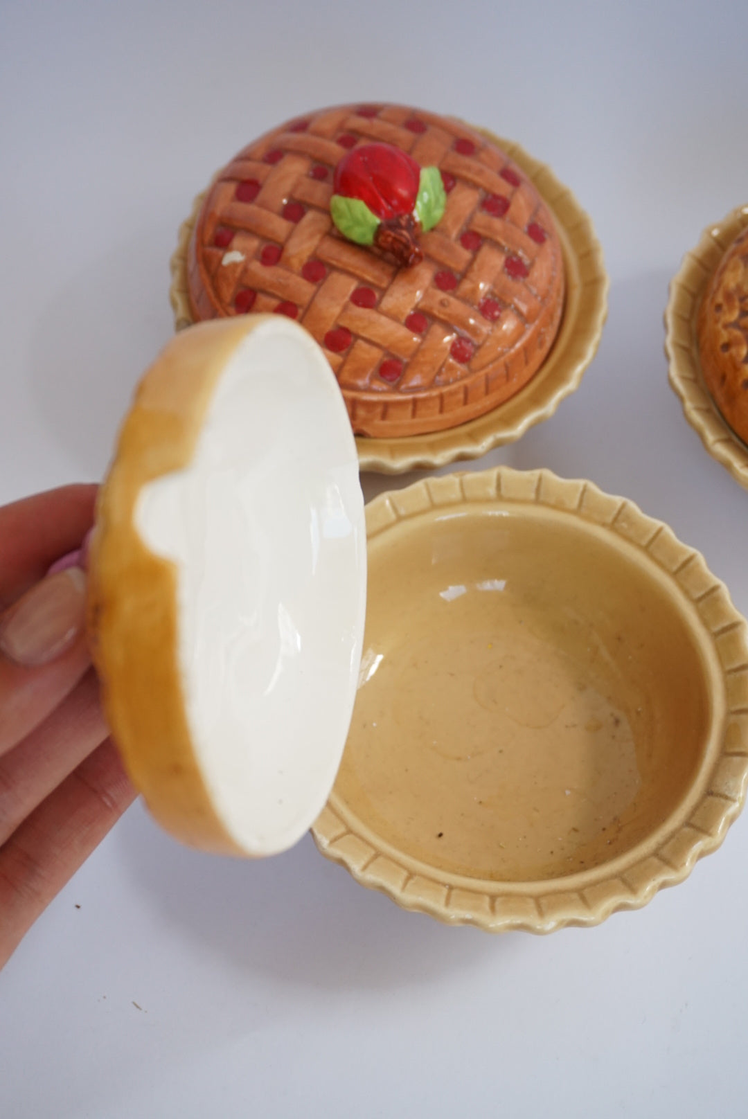 Vintage Atico 3pc Condiment Pie Dish Serving Set