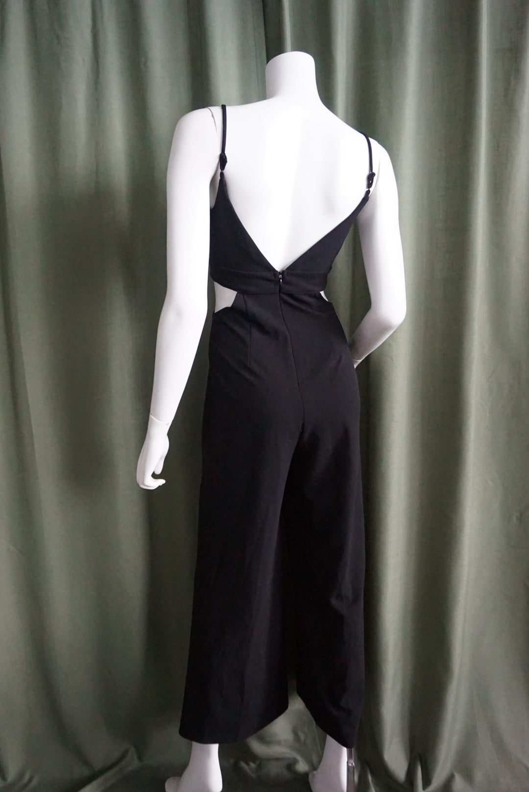 Aqua Black Cutout Black Jumpsuit - Size XS