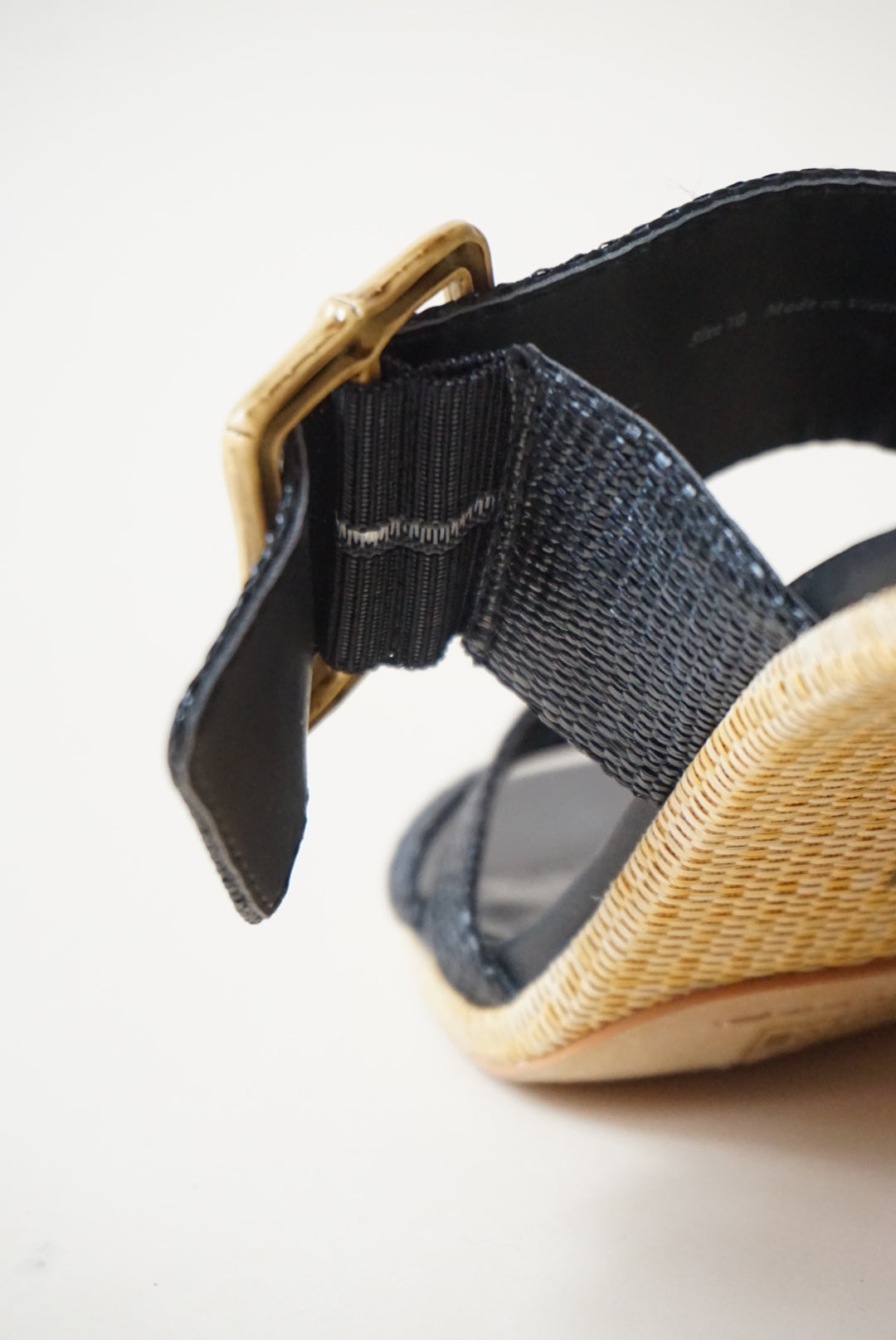 Dolce Vita Onnie Raffia Bamboo Block Open Toe Sandal Heel - Size 10