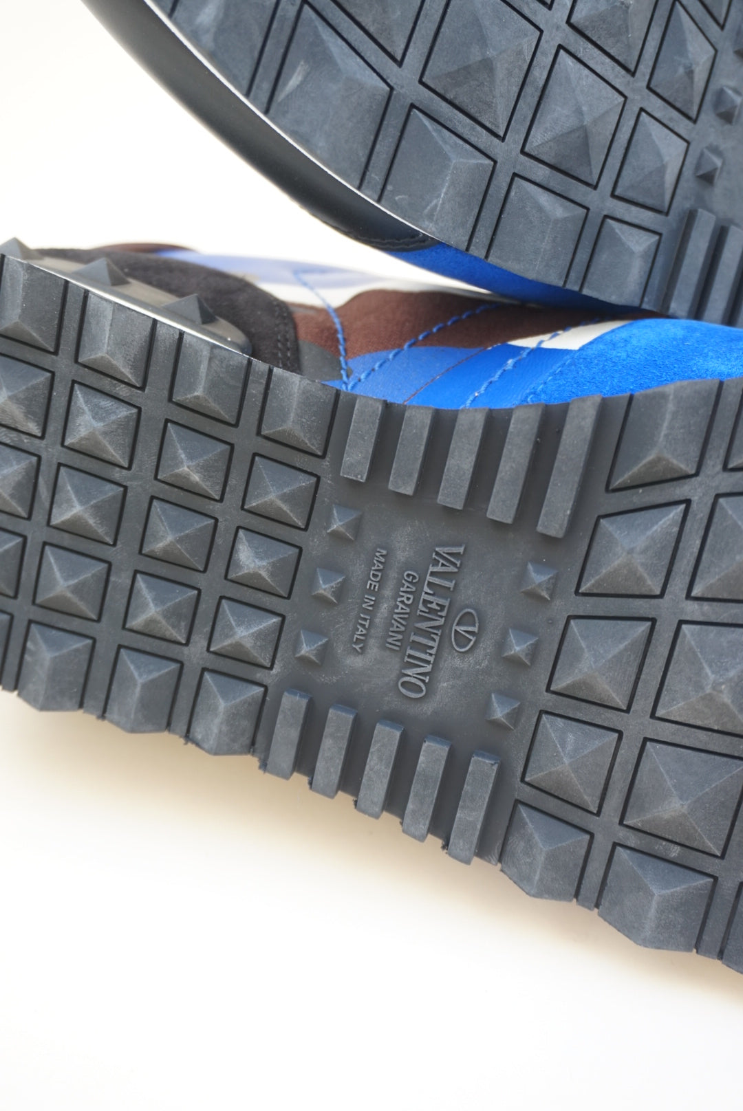 “Valentino Garavani” Blue Rockrunner Camouflage Print Sneakers NWT W/BOX - Size 45