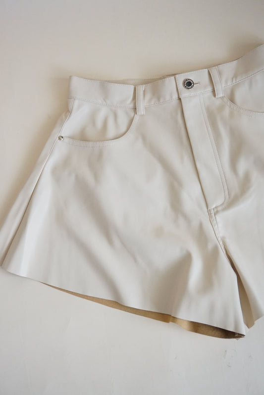 We Wore What Ivory Flare Bell Shorts - Size 28