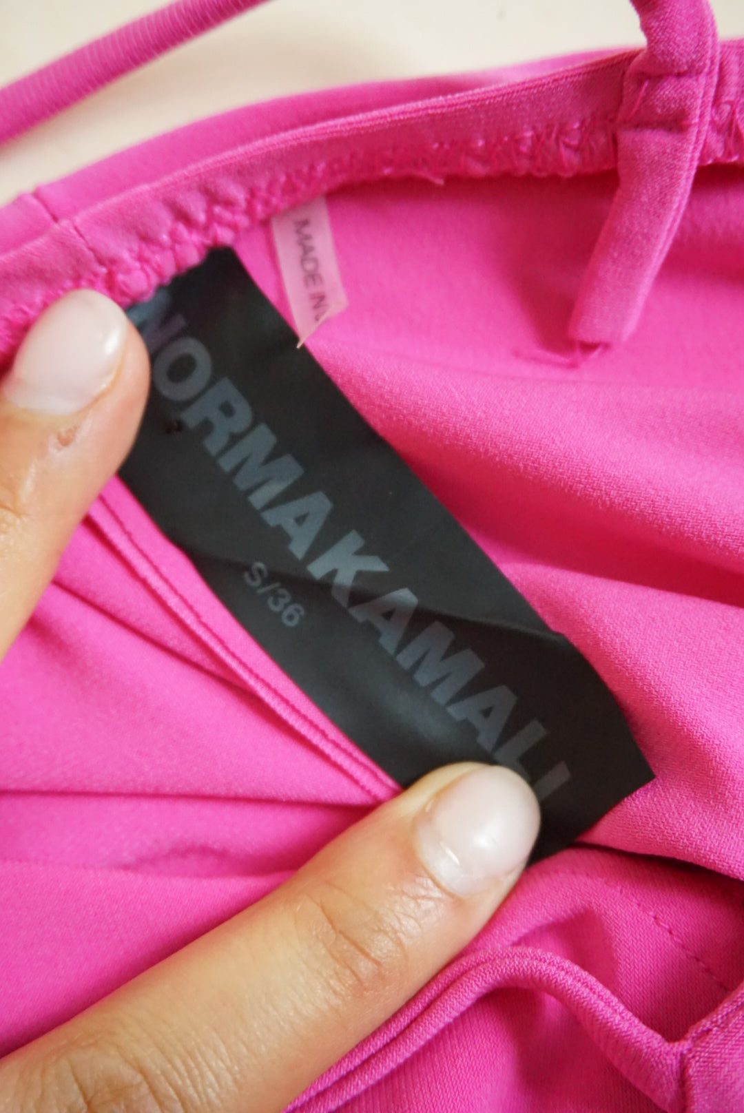 Norma Kamali Pink Lycra Slip Jog Jumpsuit - Size Small