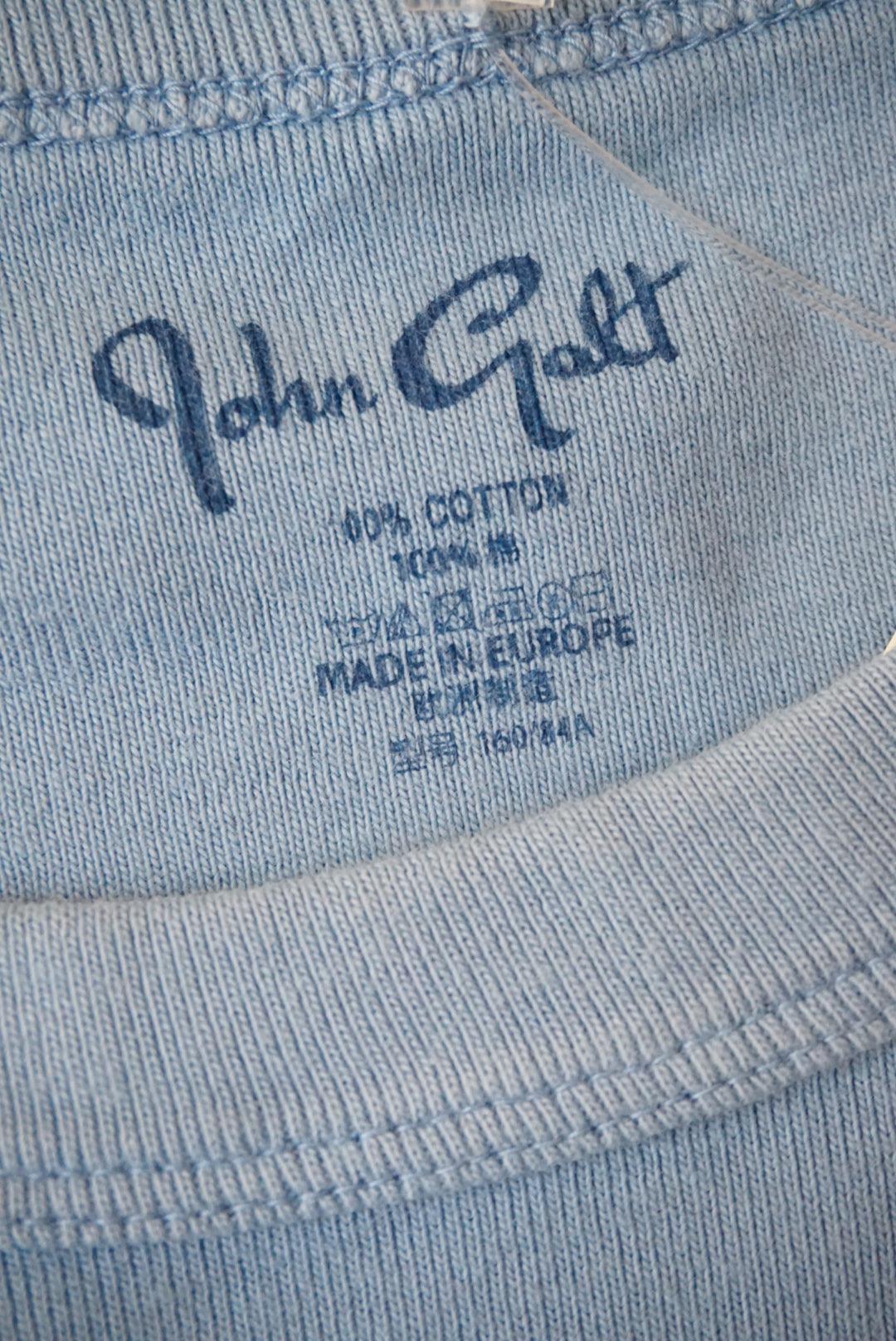 Brandy Melville John Galt Italia Baby Blue Cropped Tee - Size OS