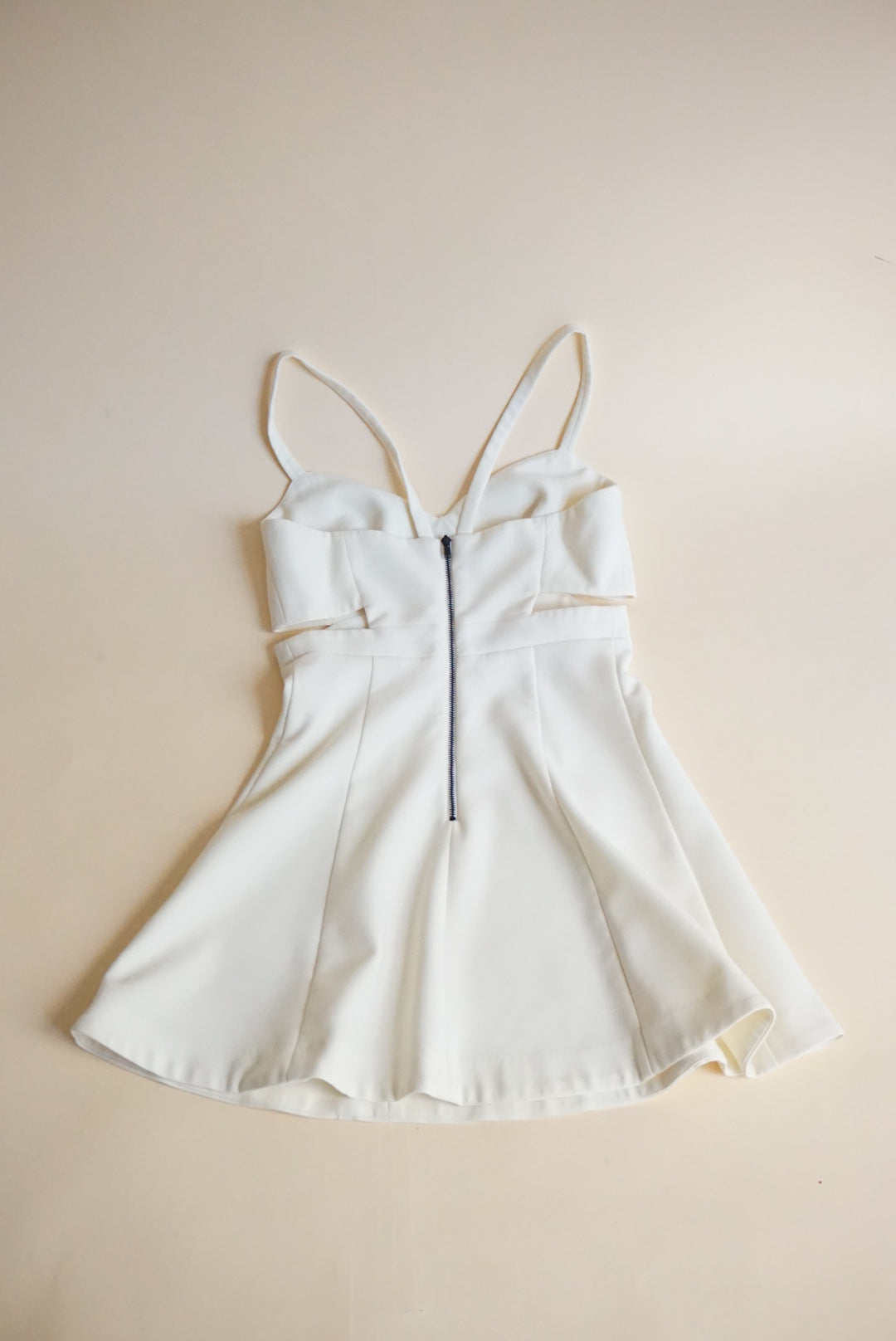 Likely White Skater Cutout Mini Dress - Size 0
