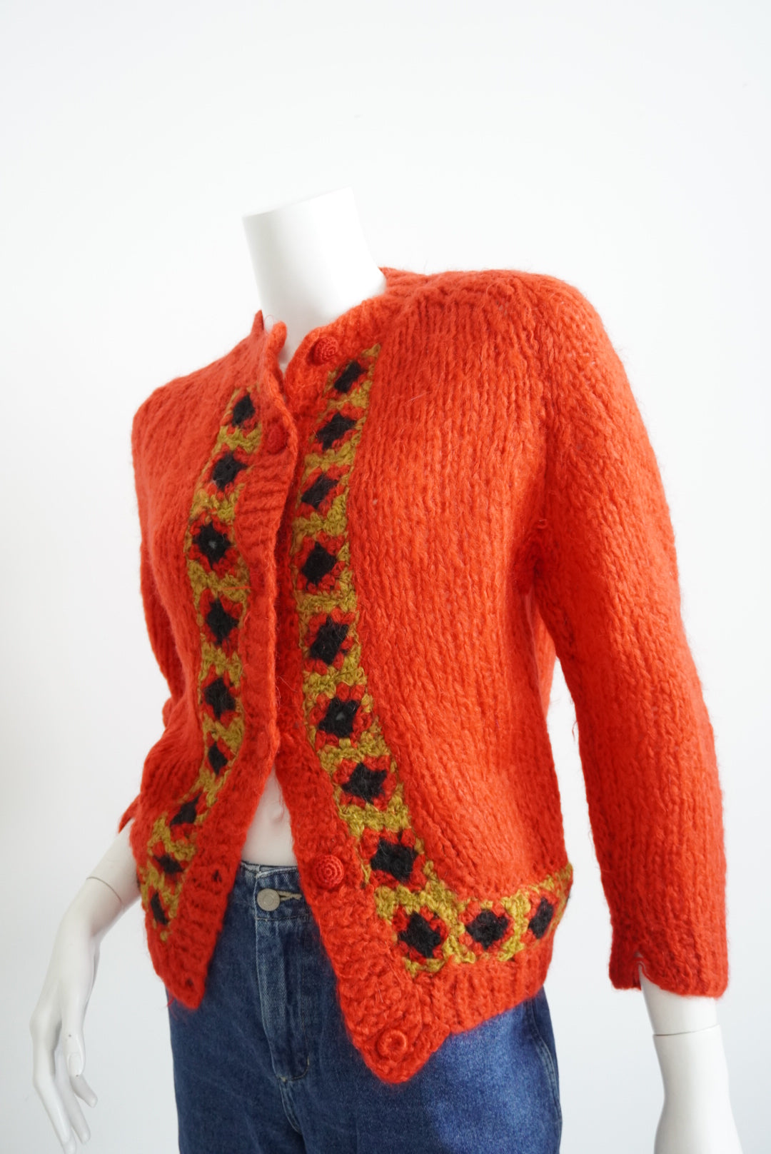 Vintage Red Hohair Sweater Made in Italy