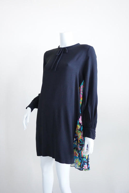 MSGM Floral Shift Mini Accent Mini Dress - Size 38