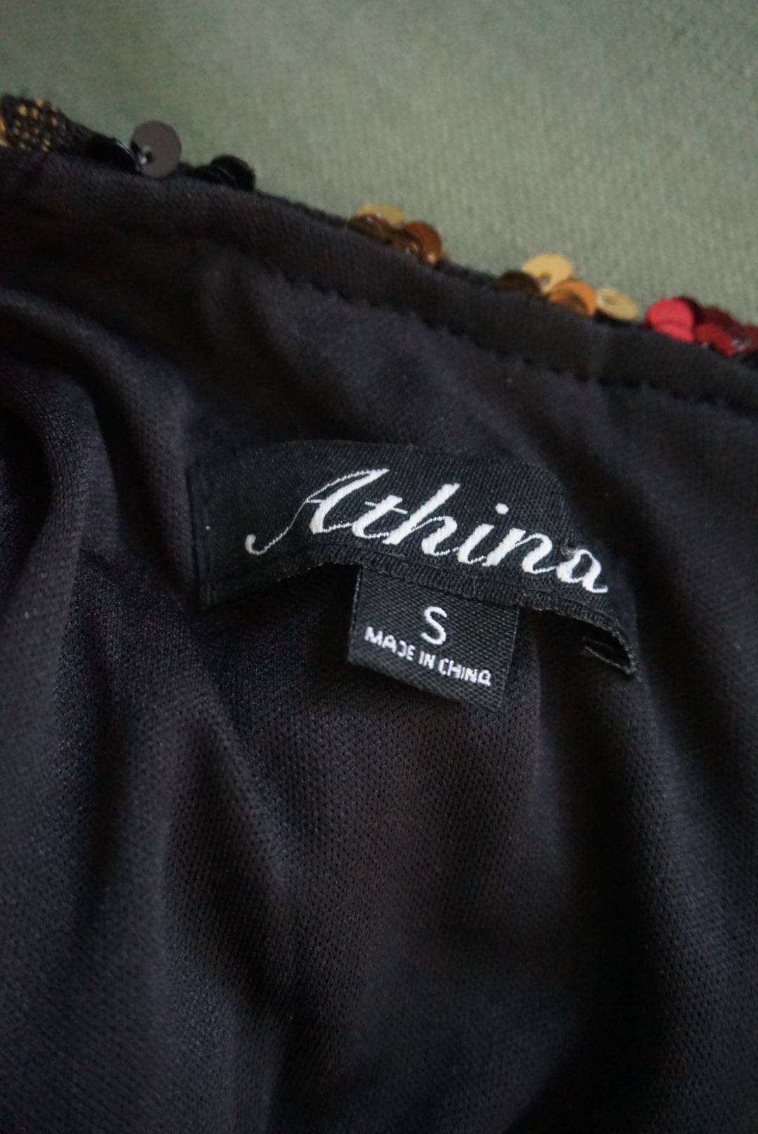 Athina Multicolored Sequin Plunge Jumpsuit - Size Small
