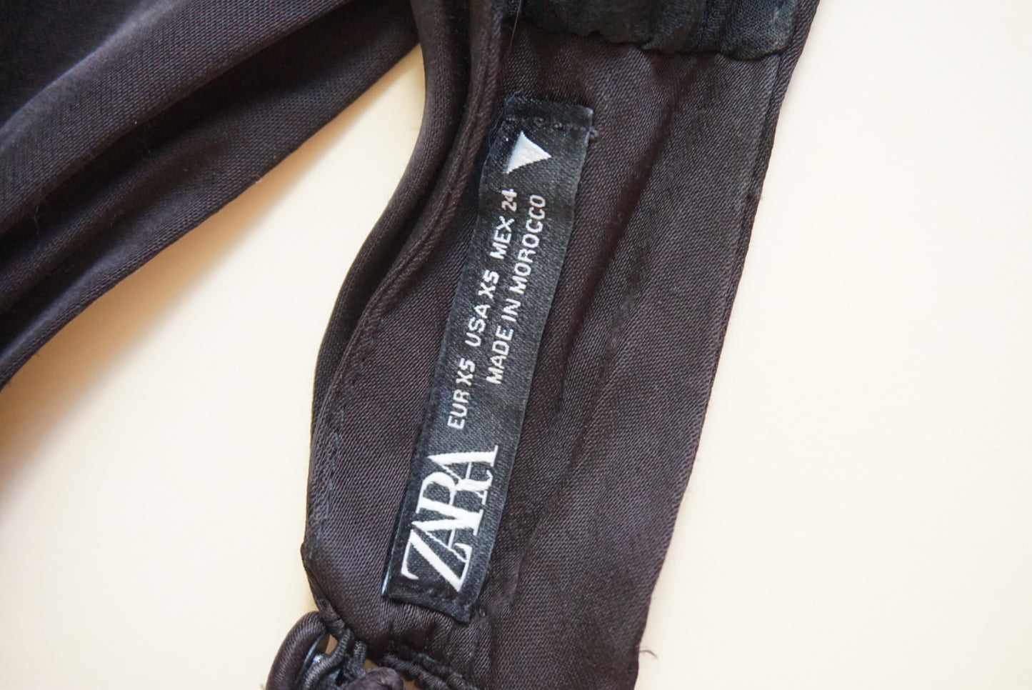 Zara Black Pleated Halter Tie Back Blouse - Size XS