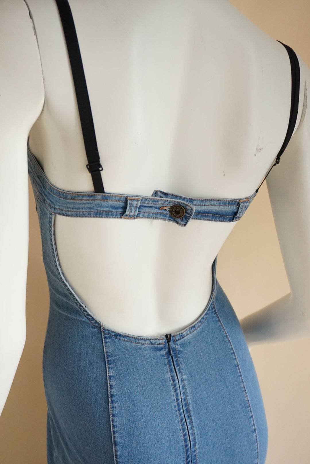 Dolce & Gabbana 90’s Denim Bustier Corsetry Cutout Dress - Size 40