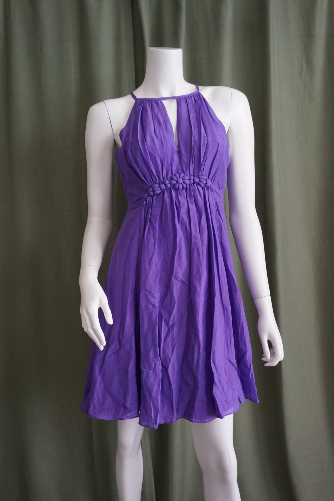 Elsey Silk Blend Purple Halter Dress NWT - Size Medium