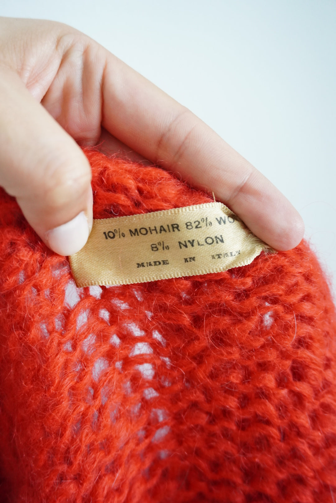 Vintage Red Hohair Sweater Made in Italy