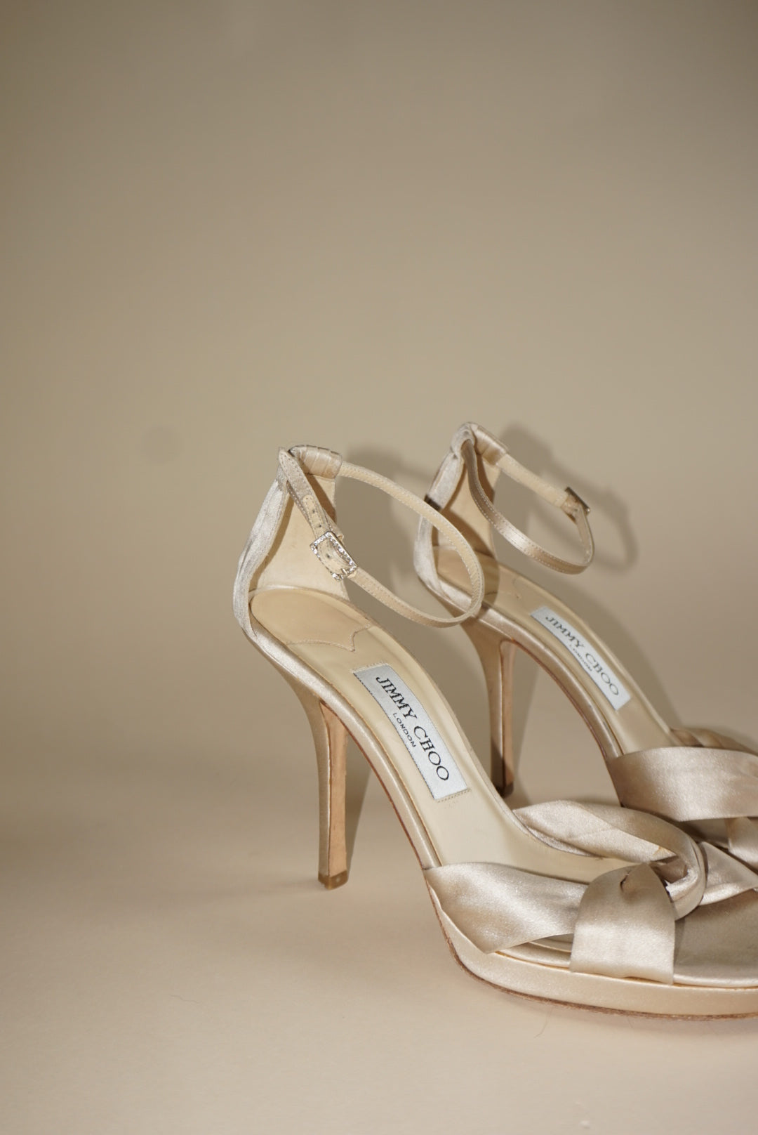 Jimmy Choo Satin Heels - Size 38