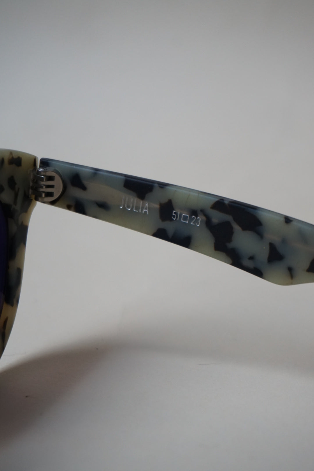 “Krewe” Oversized Black Tortoiseshell Acetate “Julia” Sunglasses