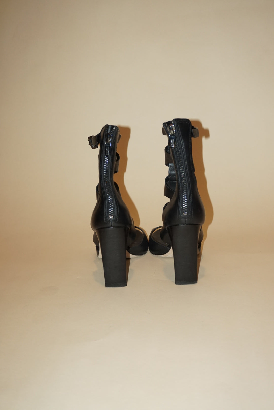 "Sigerson Morrison" Black Caged Heels - Size 7